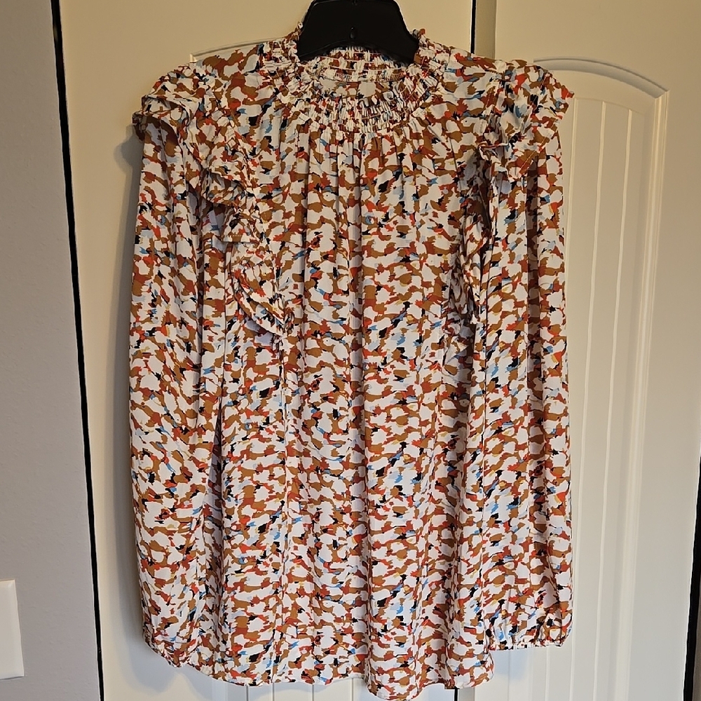 Multicolor Ruffle Blouse